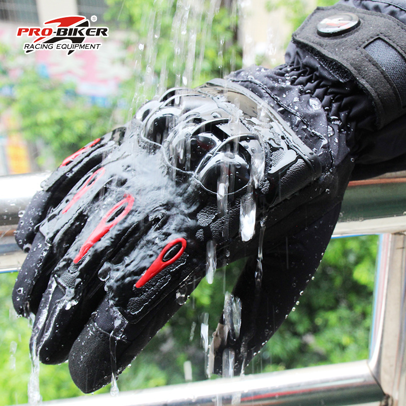 Motorcycle Thermal Gloves Winter Waterproof Drop-Resistant Gloves Outdoor Riding Gloves Protective T