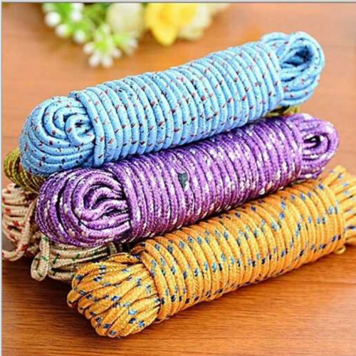 Colorful Multifunctional Air Clothes Clothes Drying Quilt Rope Thick Type 10 M Outdoor Storage Nylon Rope Flower Rope Clothesline