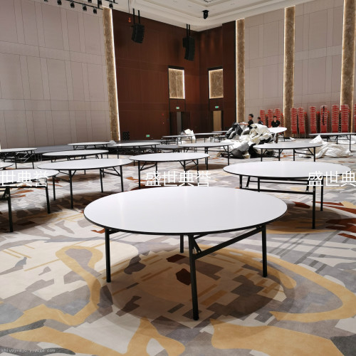 suzhou resort hotel banquet hall folding round table hotel wedding round table banquet center 1.8 m wedding banquet table