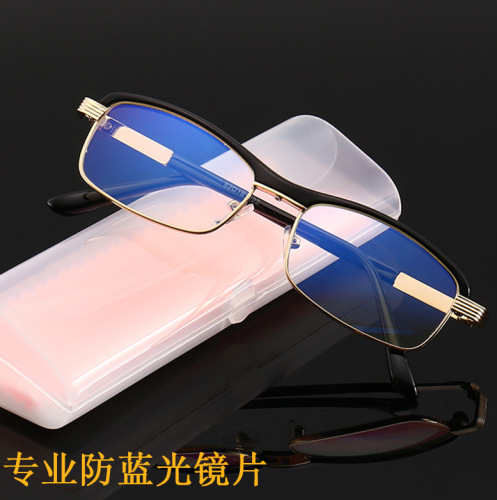 14a8827 factory Direct Mirror Lei Xin Products Young Eyebrow Anti-Blue Light Reading Glasses Can Be Equipped with Glasses Case Cloth 