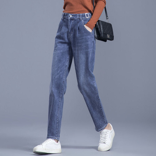 women‘s miscellaneous tail jeans women‘s korean style high waist slimming cropped pants harem pants loose dad pants wholesale