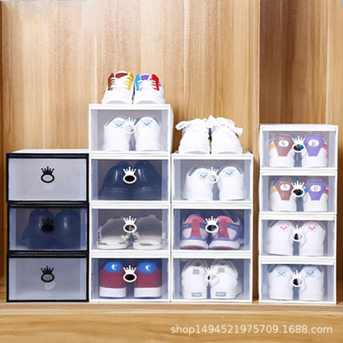 Thickened Shoe Box Storage Box Transparent Drawer-Type Shoes Plastic Shoe Box Shoe Cabinet Shoe Storage Box Simple Shoe Rack
