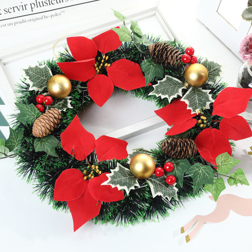 christmas decoration supplies eco-friendly material christmas garland flowers accessories decorations christmas tree wool tops wholesale