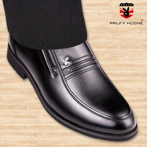 new men‘s leather shoes leather breathable business formal wear inner 6cm men‘s shoes slip-on casual leather shoes