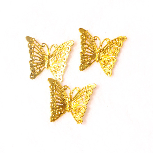 christmas decorations accessories 4.5*4cm simulation plastic small butterfly christmas garland decorations factory direct sales