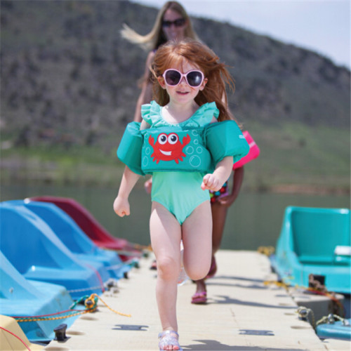 Factory Direct Sales Children‘s Life Jackets Arm Floats Toddler and Baby Learn to Swim Equipment Water Wing Long White Silk Sleeves Buoyancy Swimming Ring