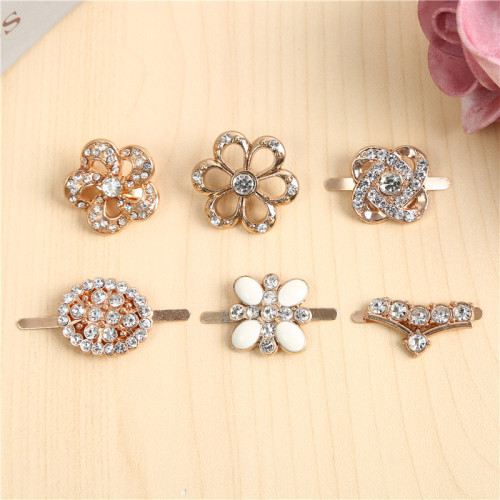 Removable Hardware Buckle Upper Rhinestone Ornament Material Fashion Shoes Decoration Accessories Bag Buckle Shoe Buckle