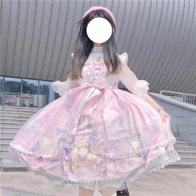 {Spot} ~ Original Design Party Bear Lolita Lolita Dress JSK Strap Dress for Women
