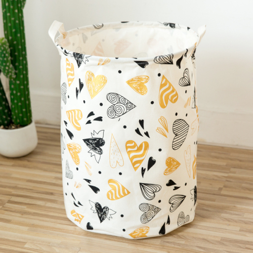 new cotton linen laundry basket storage bucket home storage folding bedroom storage laundry basket cartoon storage basket