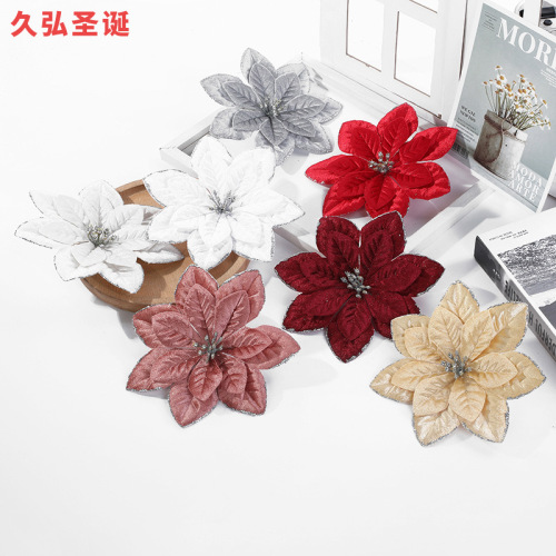 factory wholesale christmas festival christmas flower accessories christmas garland accessories christmas tree decoration christmas cloth flower