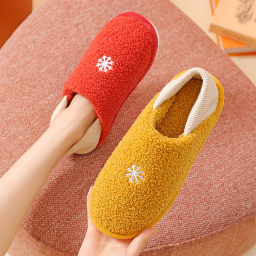 2020 winter new cotton slippers non-slip home indoor couple slippers shoes bag heel soft bottom cotton shoes confinement shoes
