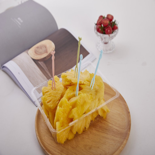 new disposable fruit two-tooth fork household fork moon cake pastry fork fruit fork plastic factory wholesale