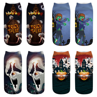 New Halloween Series 3D Printing Socks Halloween Printed Socks EBay Hot Print Women's Socks