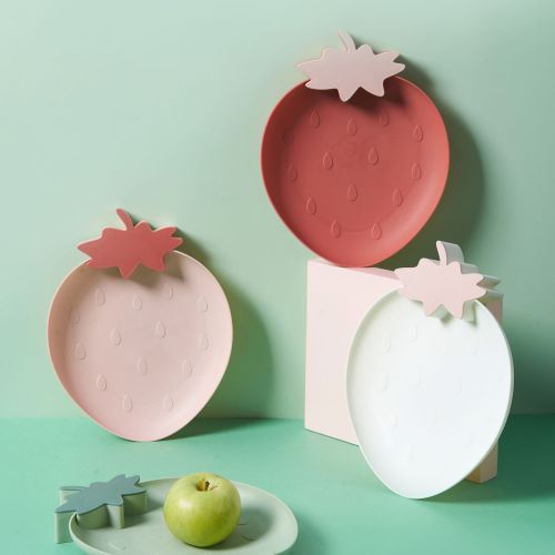 cute strawberry plastic fruit plate nordic style home modern living room fruit plate creative snack dessert cake dried fruit plate