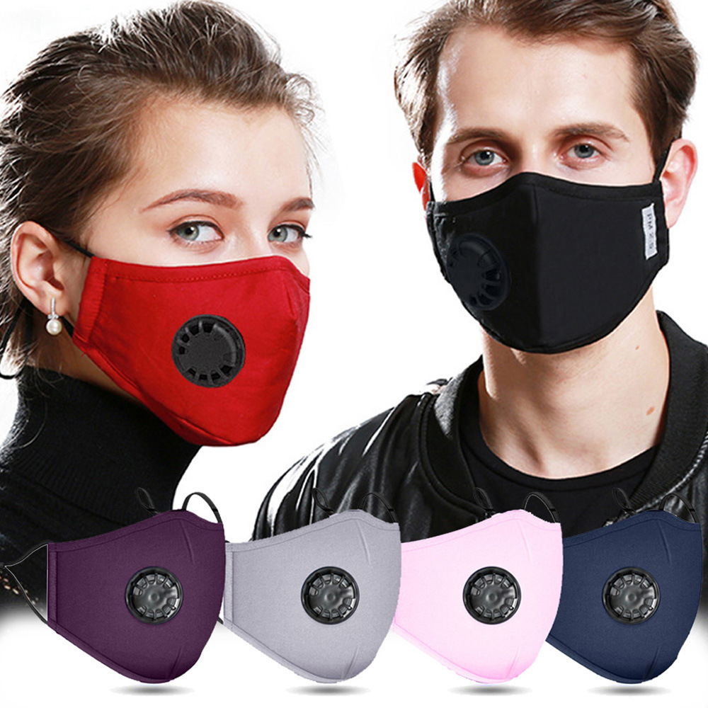 Pure Cotton Anti-Haze Dust-Proof Cotton Mask with Breathing Valve Protective Mask Replaceable Filter