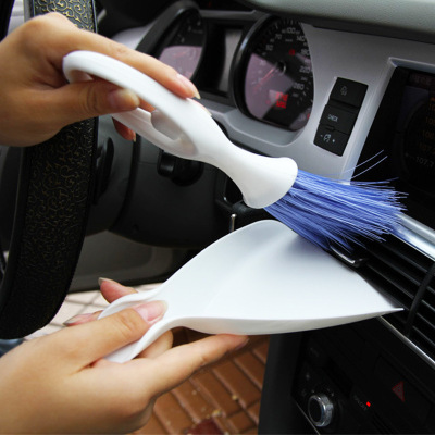 Car Supplies Air Conditioning Vent Air Outlet Cleaning Brush White Angel Multifunction Cleaning Brush Car Brush with Broom