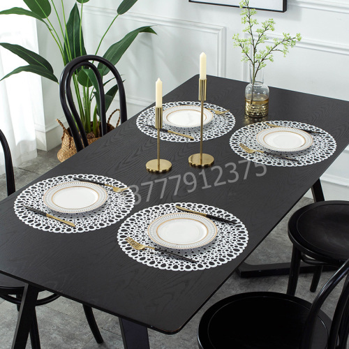 Leather Placemat Tablecloth PVC Dining Table Cushion Non-Slip and Hot Pot Bowl Coaster Daily Kitchen Tools Dinner Plate Heat Proof Mat