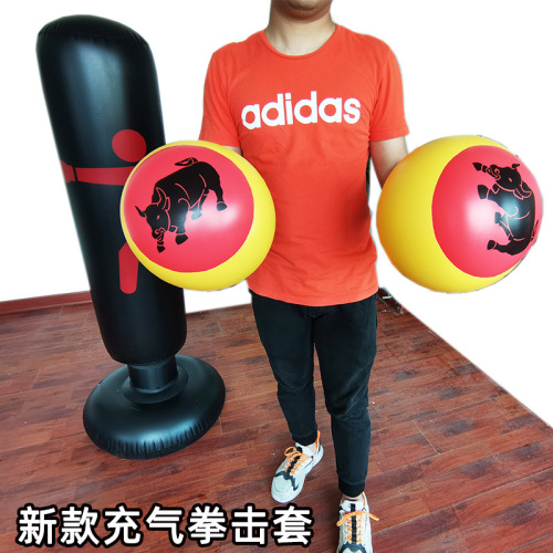 Boxing Inflatable Boxing Glove Wholesale New Inflatable Boxing Column Sandbag Adapter Gloves PVC Inflatable Gloves