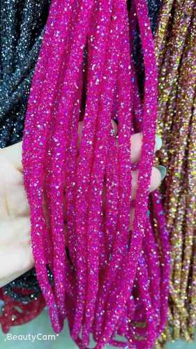 6mm resin drill tube ss6 v-bottomed rhinestone tube hose with diy accessories cotton core rope colorful ab tube rope