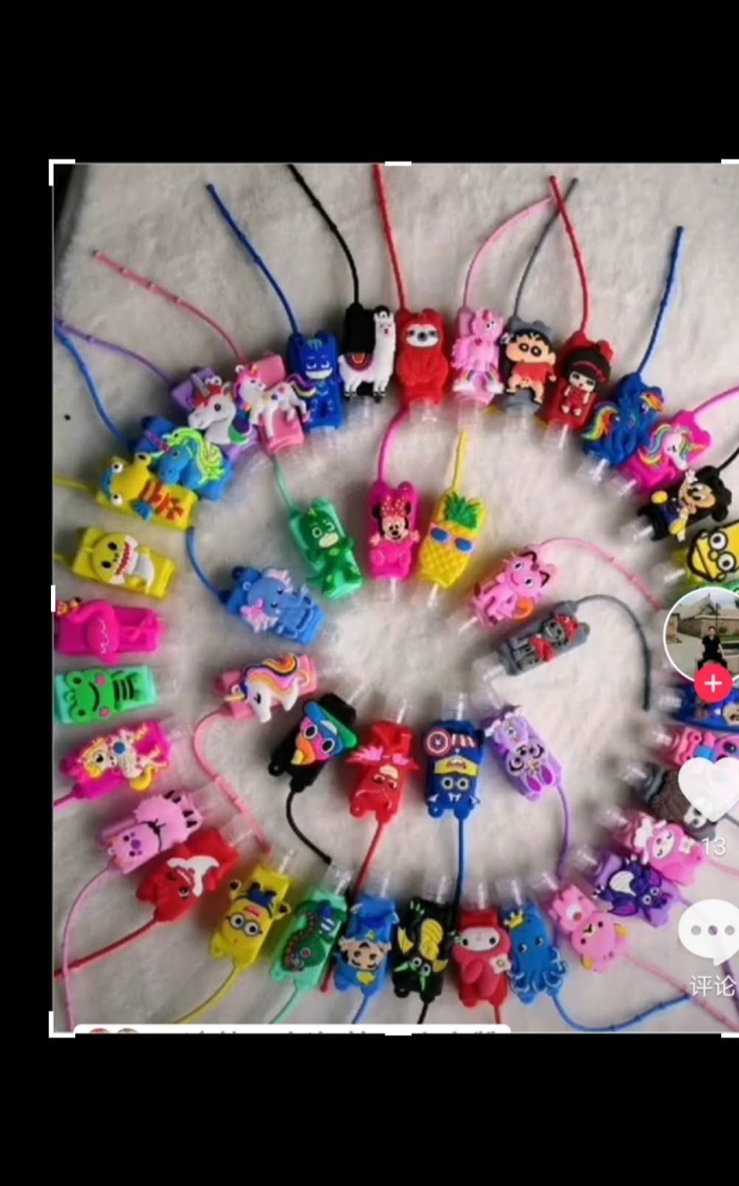 Explosion-Proof Feeling Disinfectant Bottle Toothpick Cover Cartoon Pattern