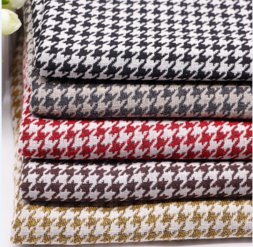polyester cotton yarn-dyed jacquard plaid classic houndstooth thickened suitable for sofa pillow shoes bag accessories hat and so on