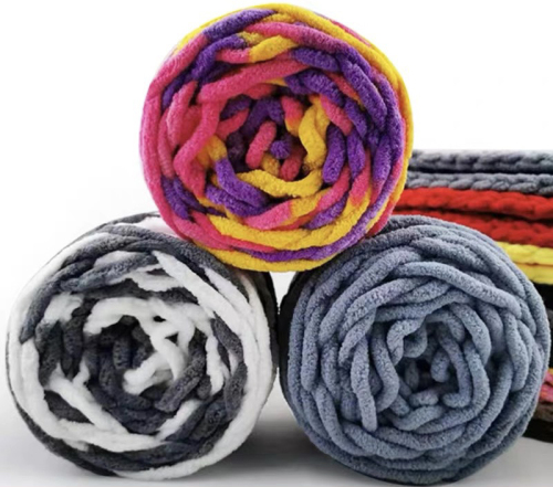 yacai ice strip thick wool handmade diy woven scarf wool ball hook crochet slippers thread self-woven wool ball