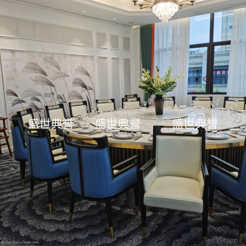 Kunming Star Hotel New Chinese Style Solid Wood Dining Table and Chair High-End Club Fraxinus Chairs Restaurant Box Solid Wood Chair