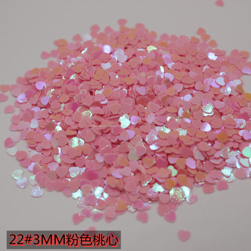3mm peach heart sequins filled sequins stationery bags decorative beads popular sequins sequins
