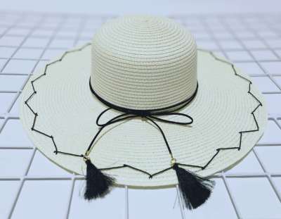 Outdoor Sun Protection Seaside Vacation Beach Hat Straw Hat Female Summer Small Fresh Korean Style All-Matching Hand-Stitched Sun Hat