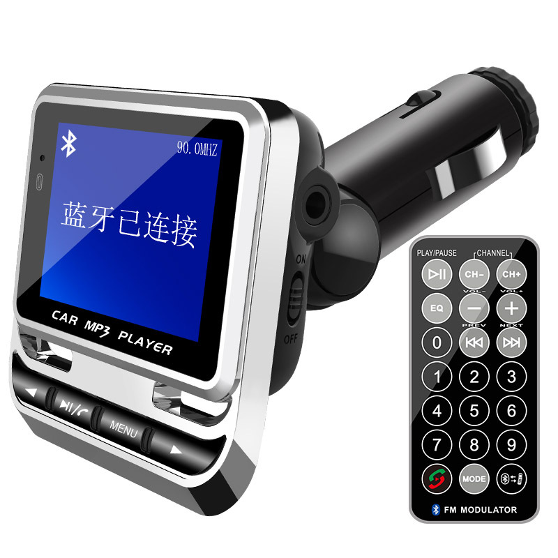 Car MP3 Fm12b Bluetooth Hands-Free Vehicle-Mounted FM Emitter Large Screen Display Can Read U Disk C