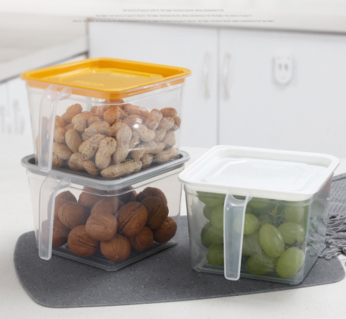 refrigerator storage box refrigerator organizing box with handle and lid refrigerator fruit and vegetable organizing box