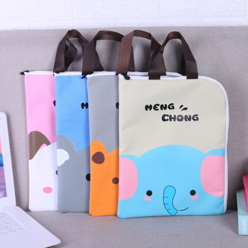 new casual student handbag a4 information bag primary school student schoolbag canvas bag korean style cute printed tutorial bag