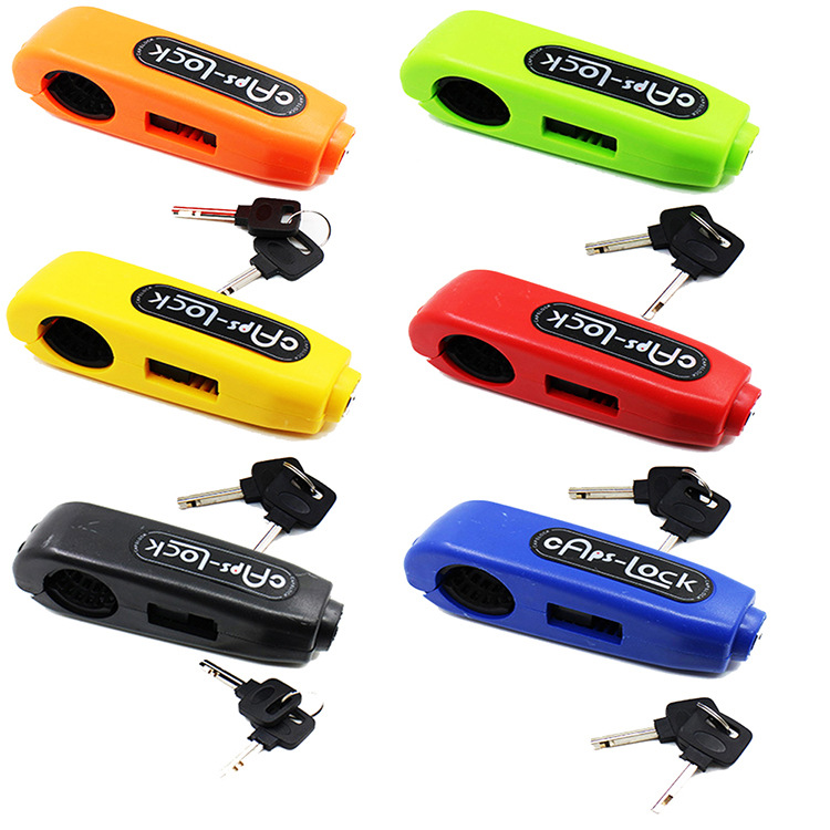 Motorcycle Lock Handle Anti-Theft Lock Handlebar Lock Horns Electromobile Lock Grip Caps Lock