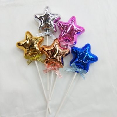 Three-Dimensional Five-Pointed Star Cake Plug-in Baking Cake Topper Insertion Card