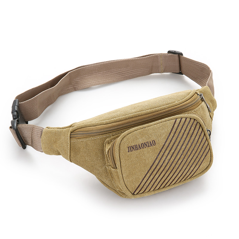 Casual Korean Canvas Mobile Phone Waist Bag Korean Sports Waist Bag Outdoor Sports Multifunctional C