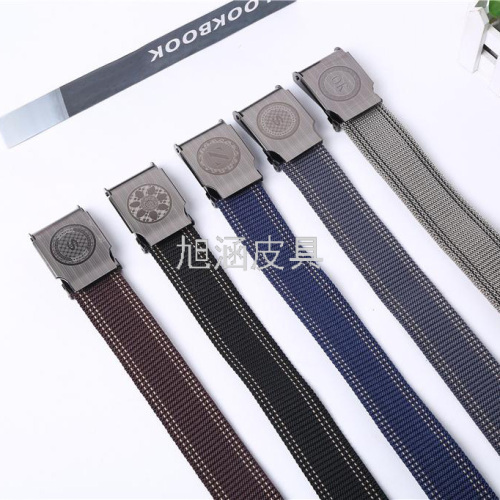 Hot Sale Nylon Strap Webbing Belt Factory Direct Sales Flat Buckle Students Belt Strong and Durable