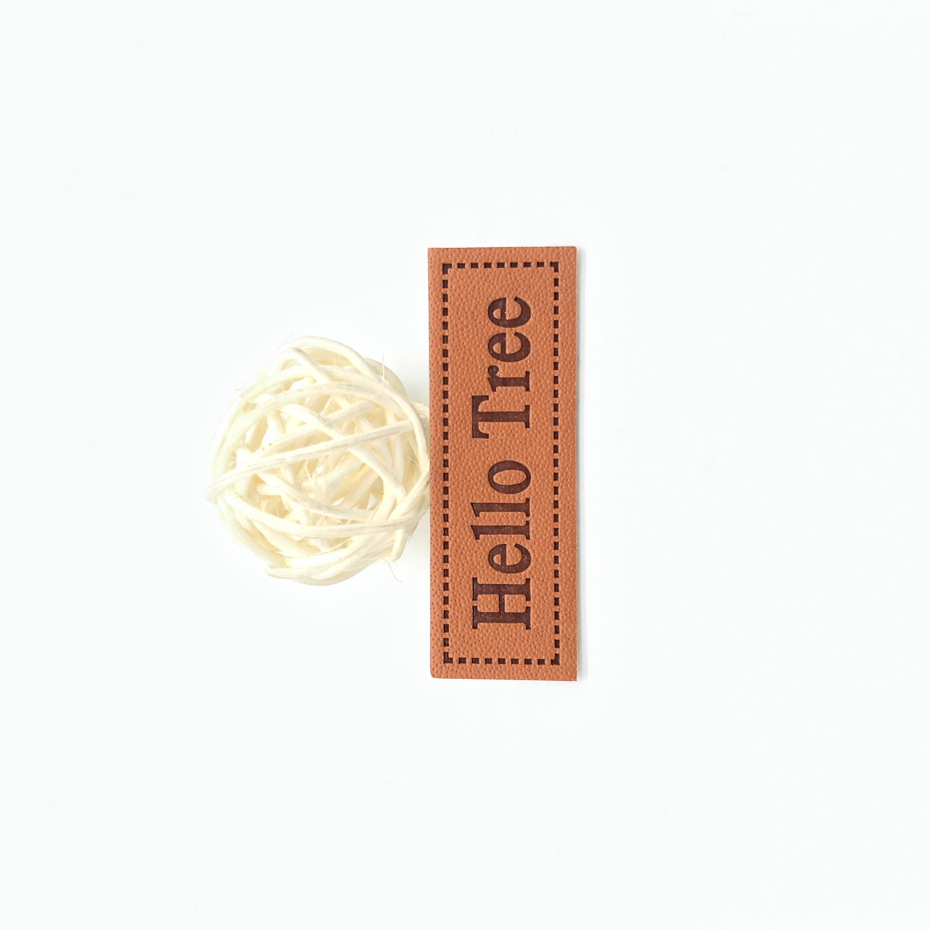 Factory Direct Sales PU Leather Label Clothing Hat Label