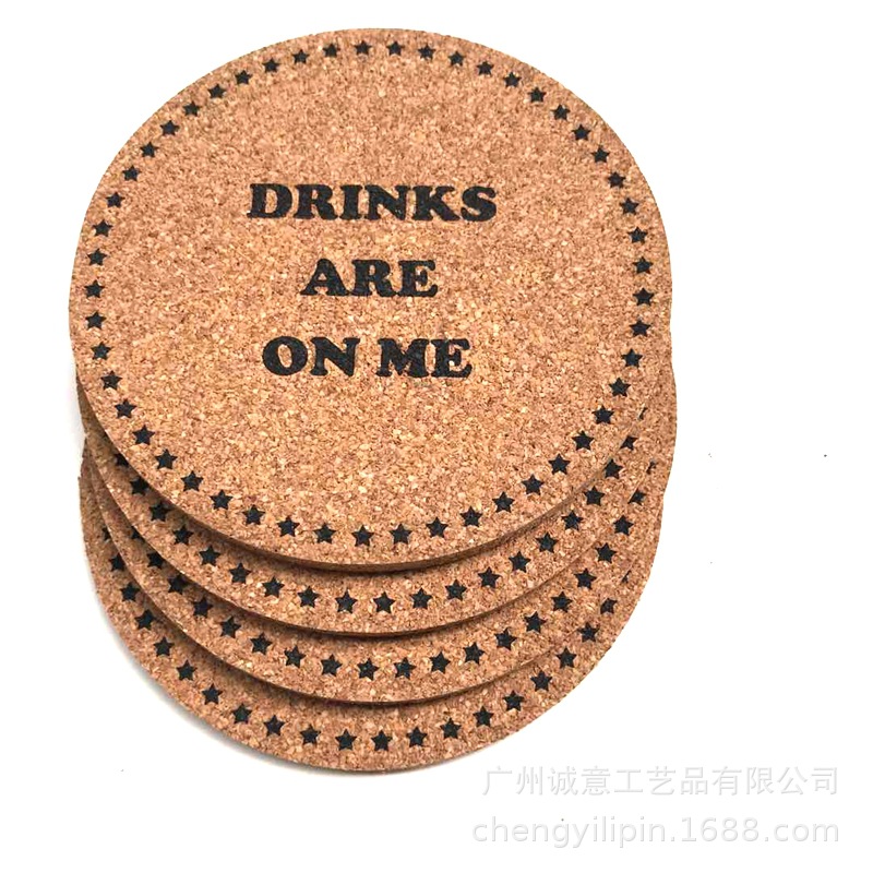 Plate Pad Customized Creative Silk Screen Logo Coaster Cork Cup Mat mm Coaster Non-Slip Cork Cup Mat