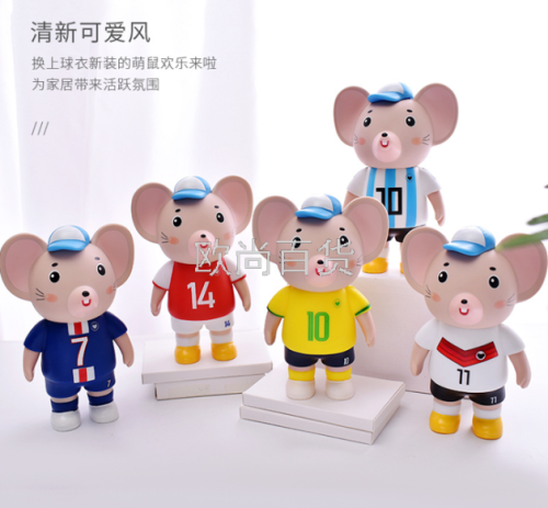 Year of the Rat Gift Piggy Bank Cartoon Jersey Doll Savings Bank Decoration Children Money Box Mouse Piggy Bank
