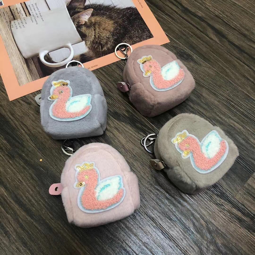 Popular Plush Coin Purse Keychain Craftsman's Bag Student Bag