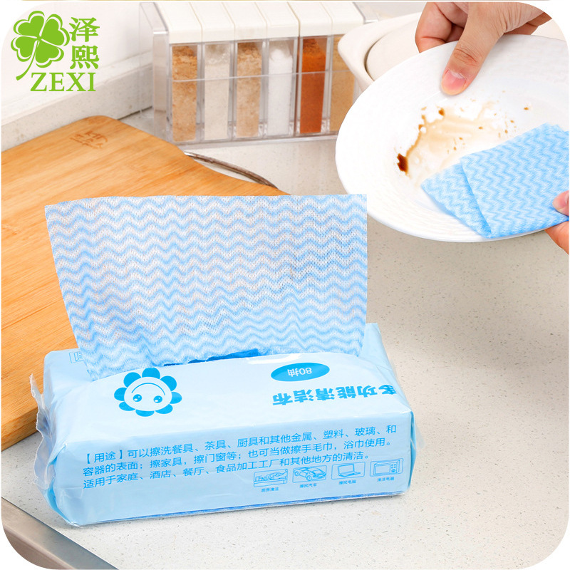 T 2156 Disposable Non-Woven Disposable Disposable Cleaning Cloth 80 Sheets Kitchen Multi-Purpose Rem