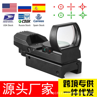 Support Customized Iris Four-Point Sight Holographic Sight 101 Adjustable Red and Green Dots Stauroscope