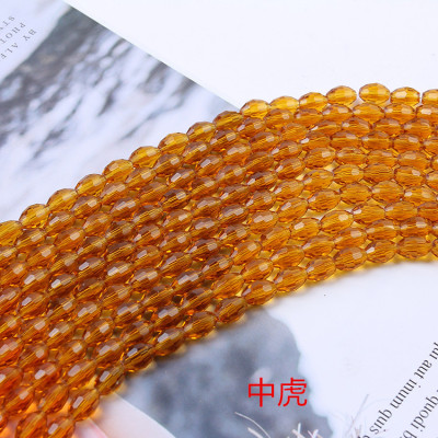 Direct Sale Glass Material Crystal Cut Rice Beads 6 M Bead String Accessories Fashion Handmade Beads Bead Accessories Wholesale
