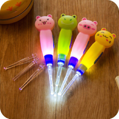 LED Cartoon Animal with Light Detachable Earpick Children‘s Electronic Luminous Earpick Ear Ear Pick Ear Picking Tools