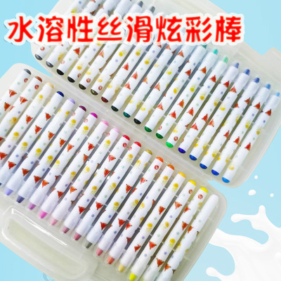 Water-Soluble Colorful Oil Painting Stick Rotating Painted Crayons 12/24/36/48 Colors