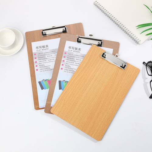 yi wushan board clip a4-32k writing pad thickened wooden exam menu clip with hook plywood office