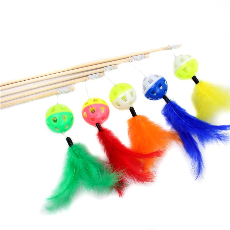 hui duo More Currently Available Bell Feather dou mao bang Handmade Cat Interactive Toys, Cats and K