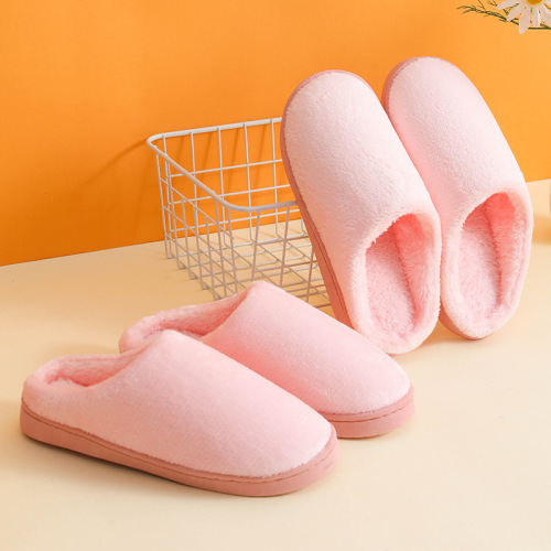 2021 popular models japan pink girl sweetheart elegant winter thick warm non-slip cotton slippers