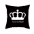 GM124 Black-and-White Letters Peach Skin Fabric Cushion Cover Sofa Cushion Cover Custom Amazon Hot Home