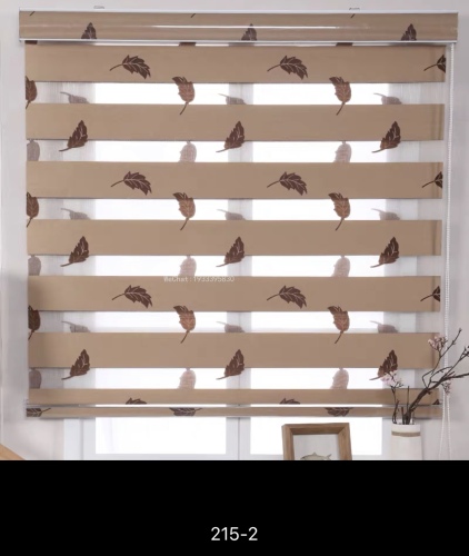 Living Room Shutter Bedroom Curtain Embroidered Soft Gauze Curtain Double-Layer Roller Shade Louver Customized Finished Product Lifting Shading